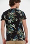 FUNKY BUDDHA-Ανδρικό t-shirt FUNKY BUDDHA μαύρο floral