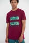 FUNKY BUDDHA-Ανδρικό t-shirt FUNKY BUDDHA μοβ