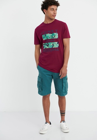 FUNKY BUDDHA-Ανδρικό t-shirt FUNKY BUDDHA μοβ