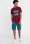 FUNKY BUDDHA-Ανδρικό t-shirt FUNKY BUDDHA μοβ