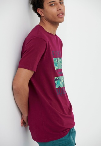 FUNKY BUDDHA-Ανδρικό t-shirt FUNKY BUDDHA μοβ