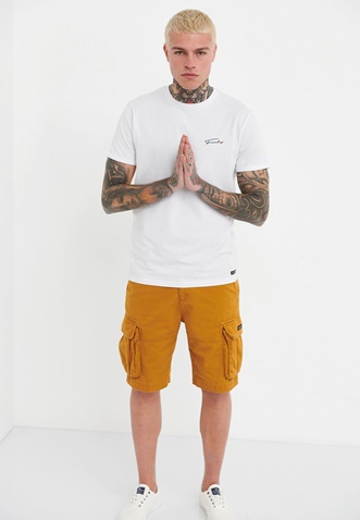 FUNKY BUDDHA-Ανδρικό t-shirt FUNKY BUDDHA λευκό