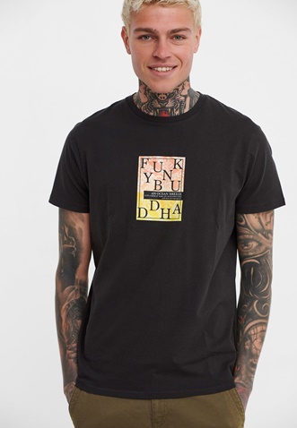FUNKY BUDDHA-Ανδρικό t-shirt FUNKY BUDDHA μαύρο