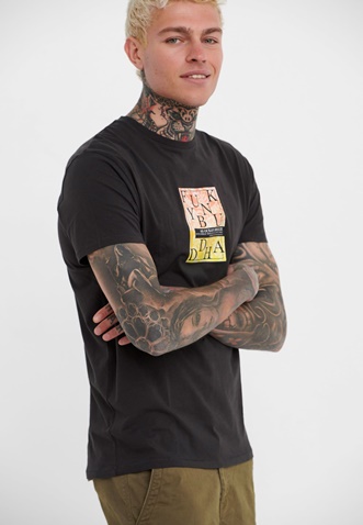 FUNKY BUDDHA-Ανδρικό t-shirt FUNKY BUDDHA μαύρο