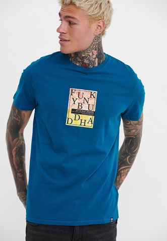FUNKY BUDDHA-Ανδρικό t-shirt FUNKY BUDDHA μπλε