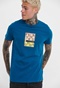 FUNKY BUDDHA-Ανδρικό t-shirt FUNKY BUDDHA μπλε