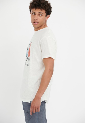FUNKY BUDDHA-Ανδρικό t-shirt FUNKY BUDDHA λευκό