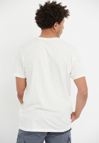 FUNKY BUDDHA-Ανδρικό t-shirt FUNKY BUDDHA λευκό