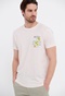 FUNKY BUDDHA-Ανδρικό t-shirt FUNKY BUDDHA ροζ με graphic τύπωμα