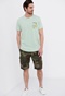 FUNKY BUDDHA-Ανδρικό t-shirt FUNKY BUDDHA πράσινο με graphic τύπωμα