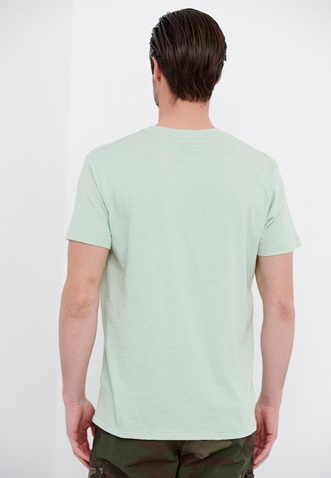 FUNKY BUDDHA-Ανδρικό t-shirt FUNKY BUDDHA πράσινο με graphic τύπωμα