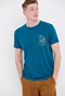 FUNKY BUDDHA-Ανδρικό t-shirt FUNKY BUDDHA μπλε με graphic τύπωμα