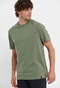 FUNKY BUDDHA-Ανδρικό t-shirt FUNKY BUDDHA relaxed fit πράσινο