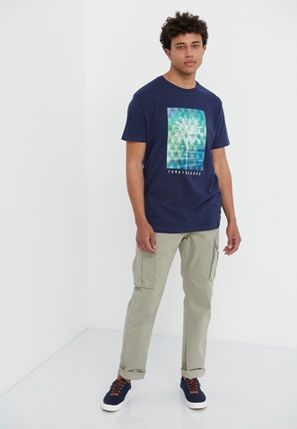 FUNKY BUDDHA-Ανδρικό t-shirt FUNKY BUDDHA μπλε