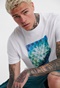 FUNKY BUDDHA-Ανδρικό t-shirt FUNKY BUDDHA λευκό