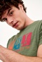 FUNKY BUDDHA-Ανδρικό t-shirt FUNKY BUDDHA χακί
