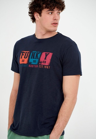 FUNKY BUDDHA-Ανδρικό t-shirt FUNKY BUDDHA μπλε