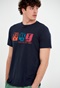 FUNKY BUDDHA-Ανδρικό t-shirt FUNKY BUDDHA μπλε