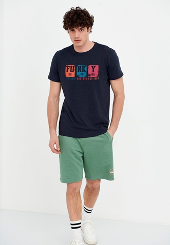 FUNKY BUDDHA-Ανδρικό t-shirt FUNKY BUDDHA μπλε