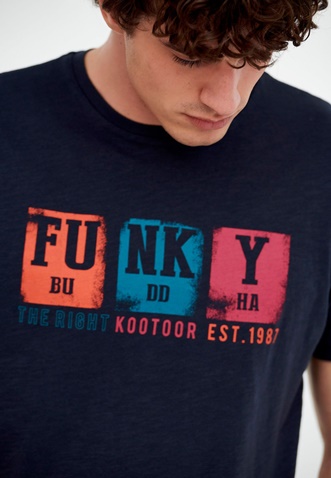FUNKY BUDDHA-Ανδρικό t-shirt FUNKY BUDDHA μπλε