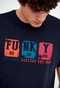 FUNKY BUDDHA-Ανδρικό t-shirt FUNKY BUDDHA μπλε