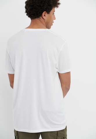 FUNKY BUDDHA-Ανδρικό t-shirt FUNKY BUDDHA λευκό