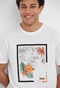 FUNKY BUDDHA-Ανδρικό t-shirt FUNKY BUDDHA λευκό