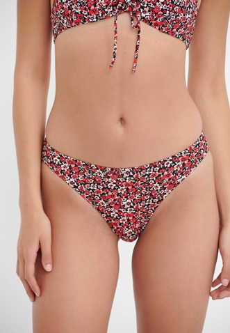 FUNKY BUDDHA-Γυναικείο μαγιό μπικίνι slip FUNKY BUDDHA μαύρο κόκκινο floral