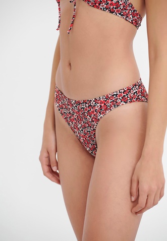 FUNKY BUDDHA-Γυναικείο μαγιό μπικίνι slip FUNKY BUDDHA μαύρο κόκκινο floral