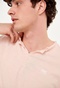 FUNKY BUDDHA-Ανδρικό essential t-shirt FUNKY BUDDHA ροζ με λαιμό henley