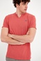 FUNKY BUDDHA-Ανδρικό essential t-shirt FUNKY BUDDHA dusty rose με λαιμό henley