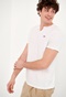 FUNKY BUDDHA-Ανδρικό essential t-shirt FUNKY BUDDHA λευκό με λαιμό henley