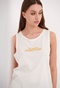 FUNKY BUDDHA-Γυναικείο αμάνικο t-shirt FUNKY BUDDHA λευκό
