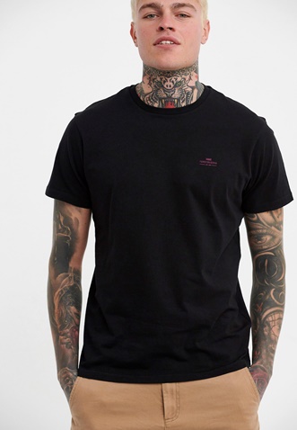 FUNKY BUDDHA-Ανδρικό essential t-shirt FUNKY BUDDHA μαύρο