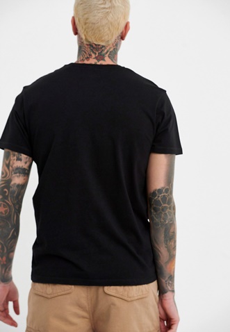FUNKY BUDDHA-Ανδρικό essential t-shirt FUNKY BUDDHA μαύρο