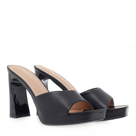 SEVEN-Γυναικεία πέδιλα mules SEVEN O484W0146 μαύρα