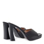 SEVEN-Γυναικεία πέδιλα mules SEVEN O484W0146 μαύρα