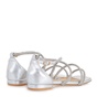 JK LONDON-Γυναικεία flat πέδιλα JK LONDON Q498A3201 ασημί