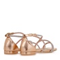 JK LONDON-Γυναικεία flat πέδιλα JK LONDON Q498A3201 ροζ χρυσά