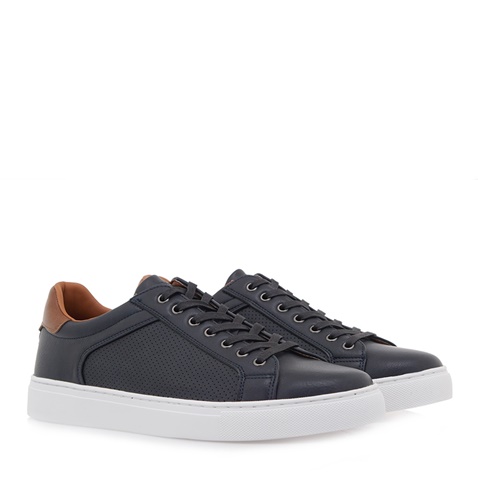 JK LONDON-Ανδρικά δετά casual παπούτσια JK LONDON Q592A4221 μπλε καφέ