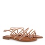SEVEN-Γυναικεία πέδιλα flats SEVEN Q435B0011 ροζ χρυσά στρας
