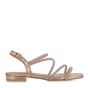 JK LONDON-Γυναικεία flat πέδιλα JK LONDON Q498A3501 ροζ χρυσά
