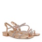 JK LONDON-Γυναικεία flat πέδιλα JK LONDON Q498A3501 ροζ χρυσά