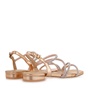 JK LONDON-Γυναικεία flat πέδιλα JK LONDON Q498A3501 ροζ χρυσά