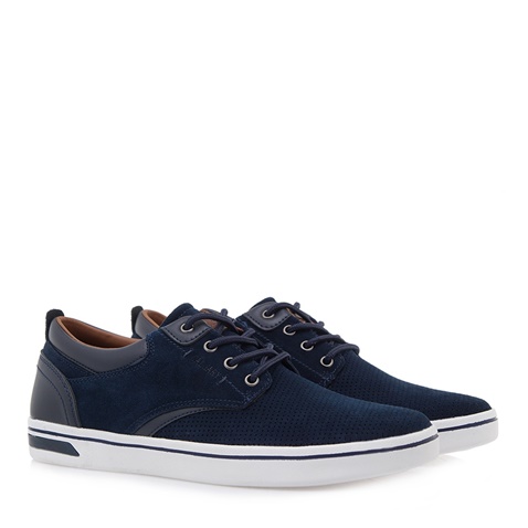 CALGARY-Ανδρικά δερμάτινα sneakers CALGARY Q592A0371 μπλε 