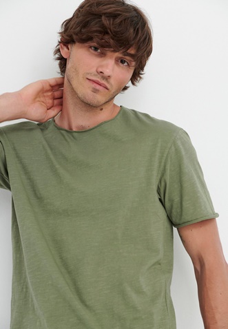 FUNKY BUDDHA-Ανδρικό t-shirt FUNKY BUDDHA χακί