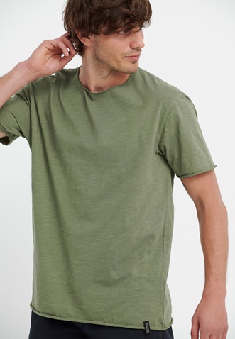 FUNKY BUDDHA-Ανδρικό t-shirt FUNKY BUDDHA χακί