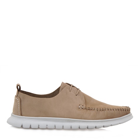 JK LONDON-Ανδρικά casual δετά παπούτσια JK LONDON Q528B0771 μπεζ nubuck