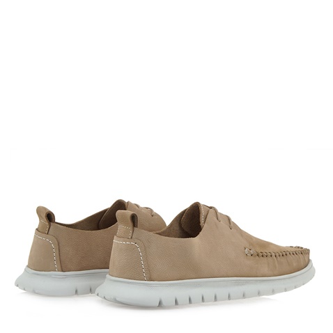 JK LONDON-Ανδρικά casual δετά παπούτσια JK LONDON Q528B0771 μπεζ nubuck