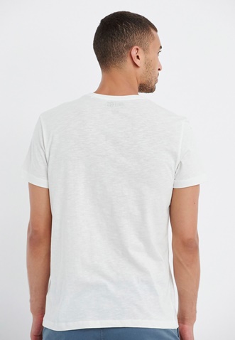 FUNKY BUDDHA-Ανδρικό t-shirt FUNKY BUDDHA λευκό
